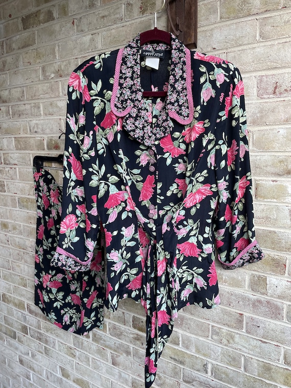 Vintage suit skirt blouse jacket combo Carole Litt