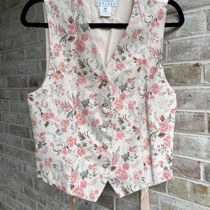 vintage vest 1980 80s Talbots cottage core preppy boho small medium 8