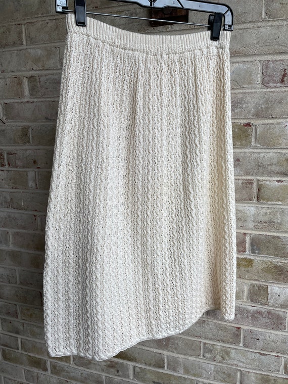 Vintage skirt crochet handmade homemade sweater s… - image 3