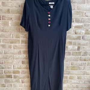 plus size vintage dress 1990 90s deadstock nwt nwot roses cottage core goth sundress 18w 1x xl