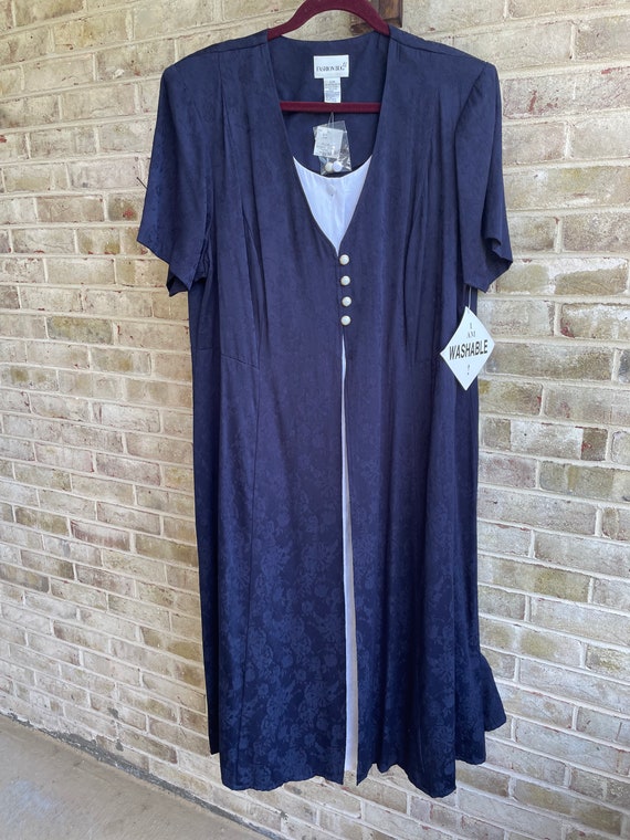 Plus size vintage dress 1990 90s deadstock origina