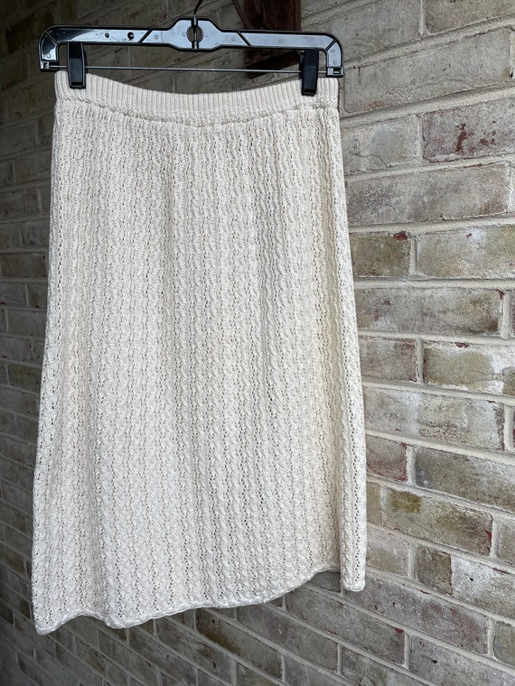 Vintage skirt crochet handmade homemade sweater s… - image 1