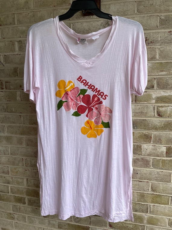 Vintage t shirt 1980 80s souvenir cotton Bahamas n