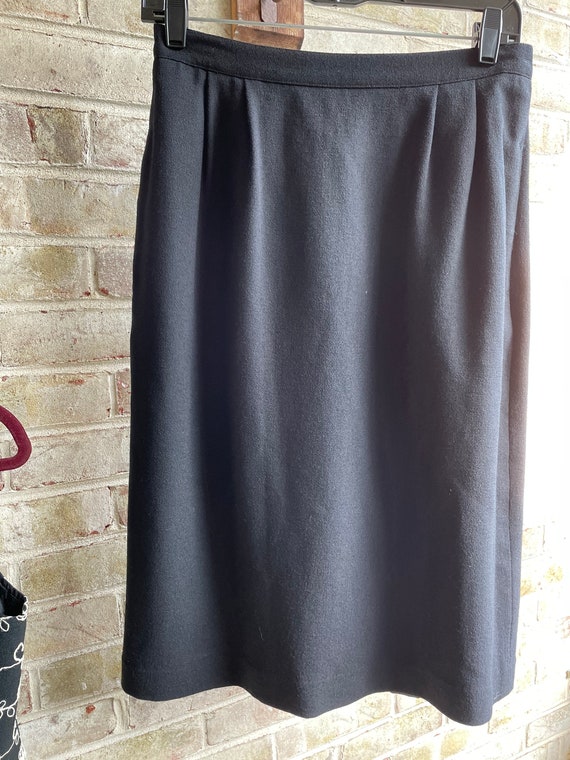 Vintage set skirt vest wool black white boho bohe… - image 6