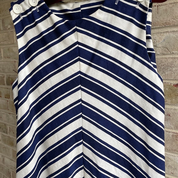 Navy Chevron Dress - Etsy