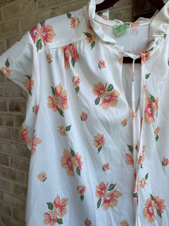 Plus size vintage shirt blouse top 1970 1980 flow… - image 2