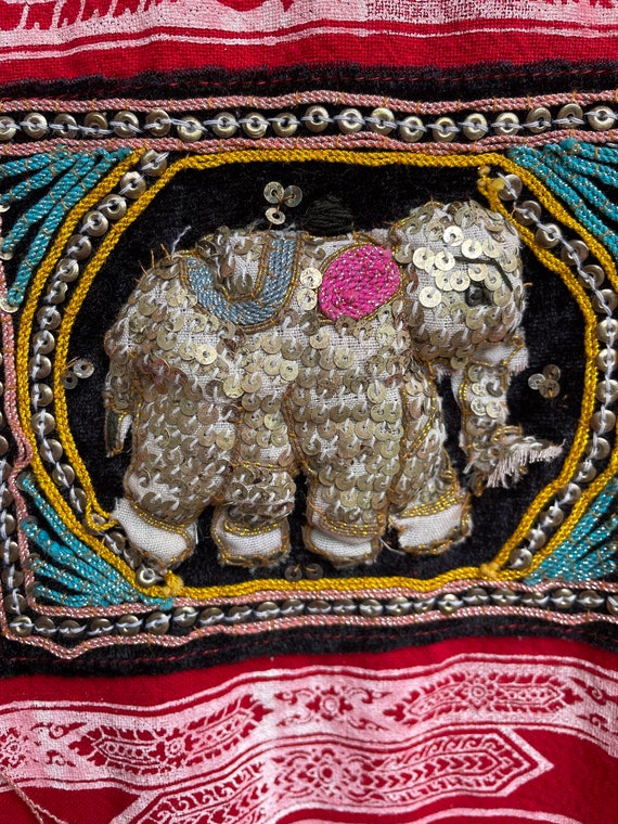 Vintage shirt blouse top souvenir Thailand elepha… - image 7