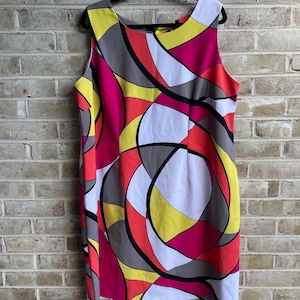 plus size vintage dress 1990 y2k psychedelic print mini sundress size 20w xxl 2x xxxl