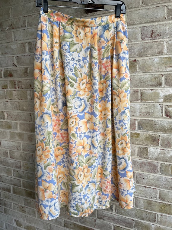 Plus size vintage skirt Sag Harbor polyester flor… - image 3