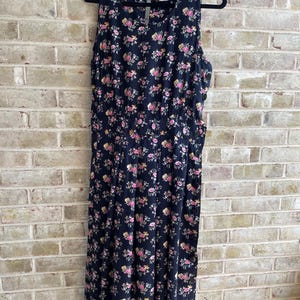 vintage dress 1990 90s floral boho bohemian Erika medium