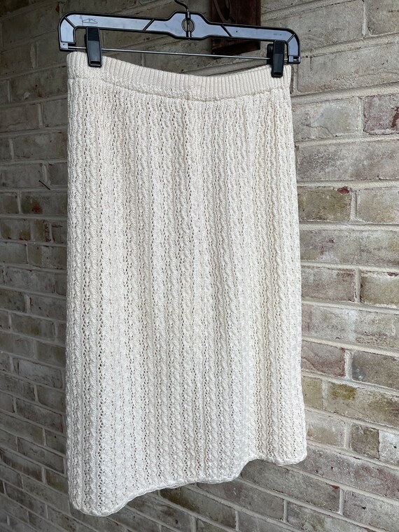 Vintage skirt crochet handmade homemade sweater s… - image 7