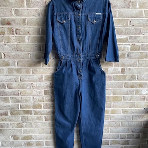 vintage jumpsuit denim Jean 1980 80s Dreams cotton medium