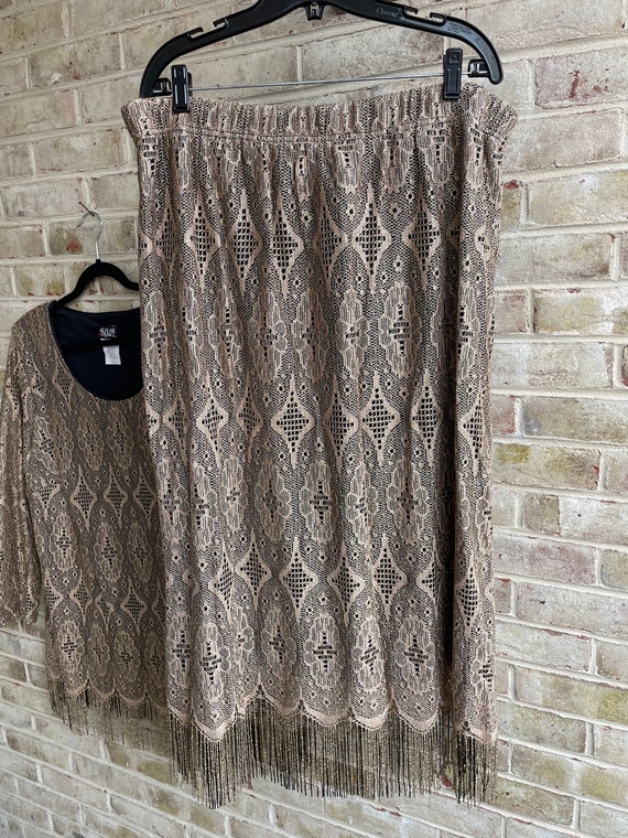 Plus size vintage skirt blouse set boho bohemian … - image 6