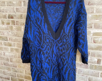Vintage Sweater 1980 80s Benetton Oversized Sweater Sweater Dress Etsy Australia