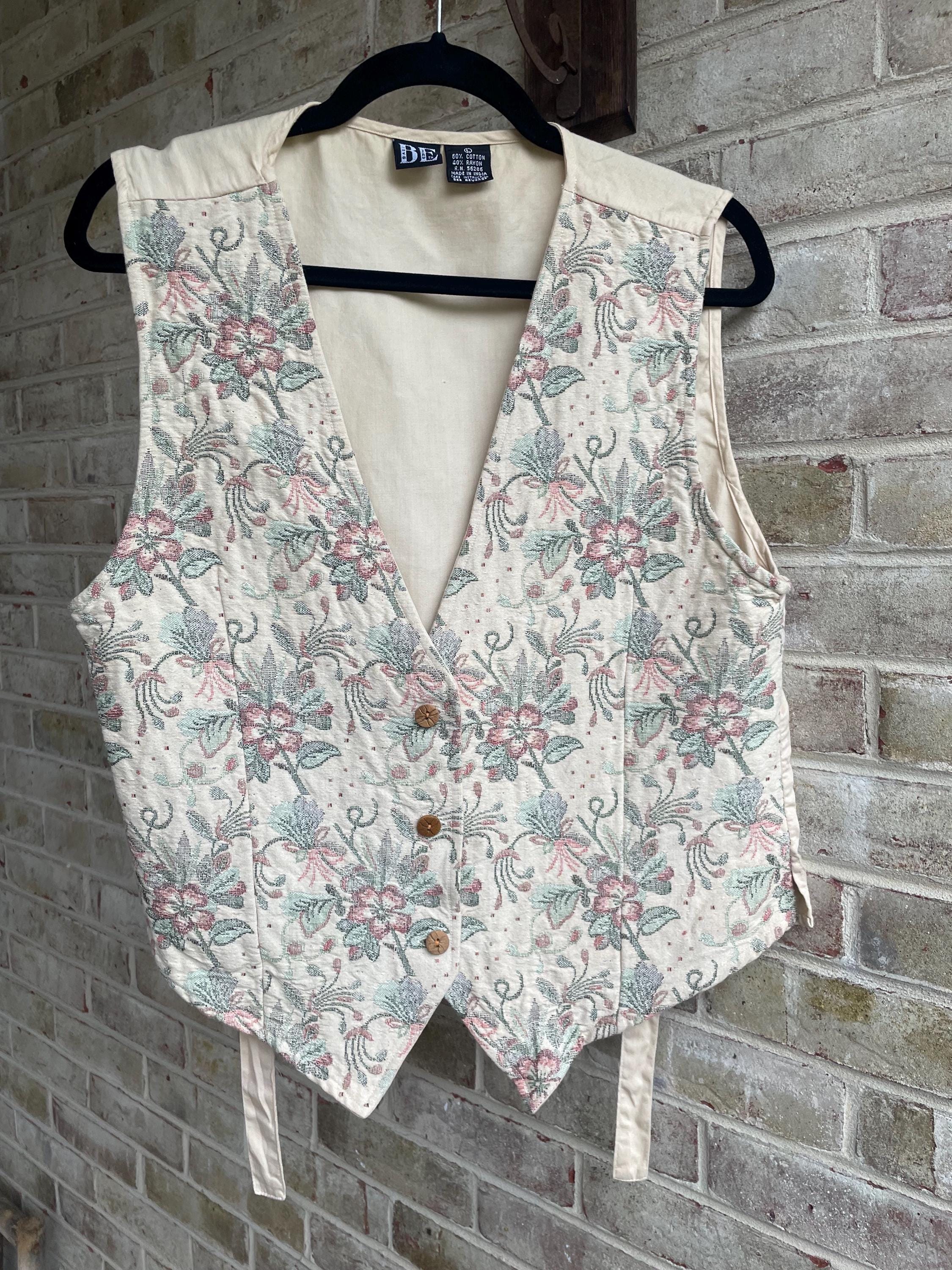 90s vintage 古着 patterned vest silver 【公式通販】
