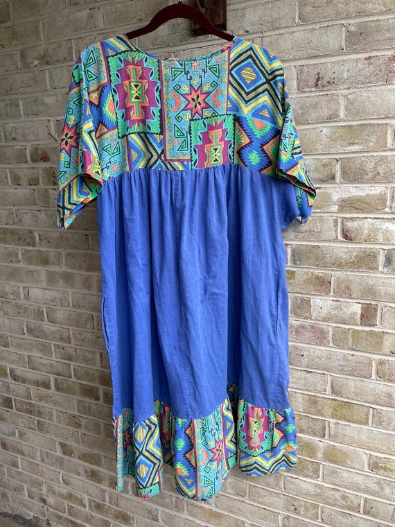 Plus size vintage dress soft boho rainbow sundres… - image 9