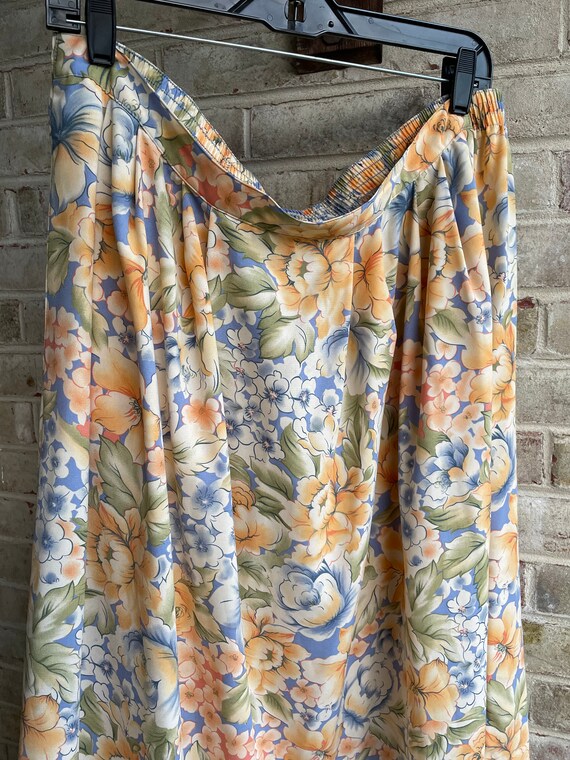 Plus size vintage skirt Sag Harbor polyester flor… - image 2