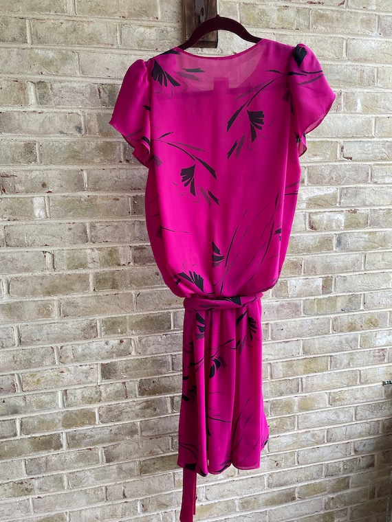 Vintage dress 1980 80s valley girl party dress hot pi… Gem