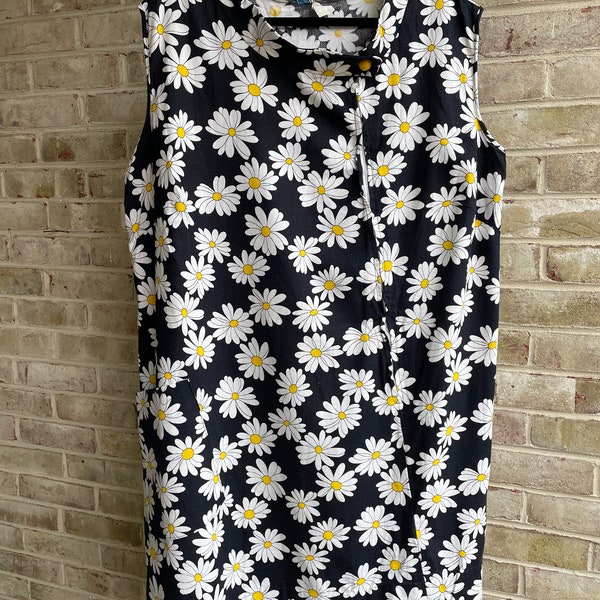 plus size vintage dress 1970 sundress daisy hippie hippy size 26 1/2 3x 4x xxxl xxxxl