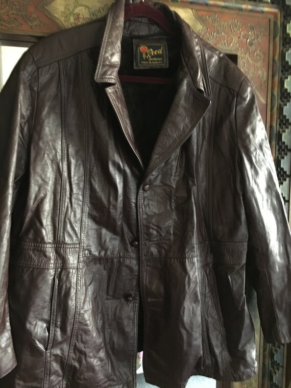 Plus Size Vintage Leather Jacket Zip Out Fur Lining Starsky And Hutch 1970 Realness Dope Collar