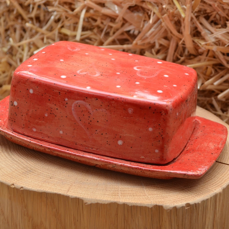 Meg Hawkins Butterdose Keramik – Landhase Design, 18 Cm, Für Kühlschrank Oder Tisch