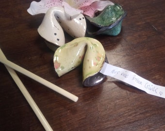 Fortune cookies, ceramic fortune cookies