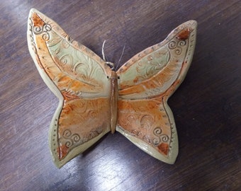 Ceramic butterfly, garden stake, wall decoration, balcony decoration, garden decoration, large butterfly