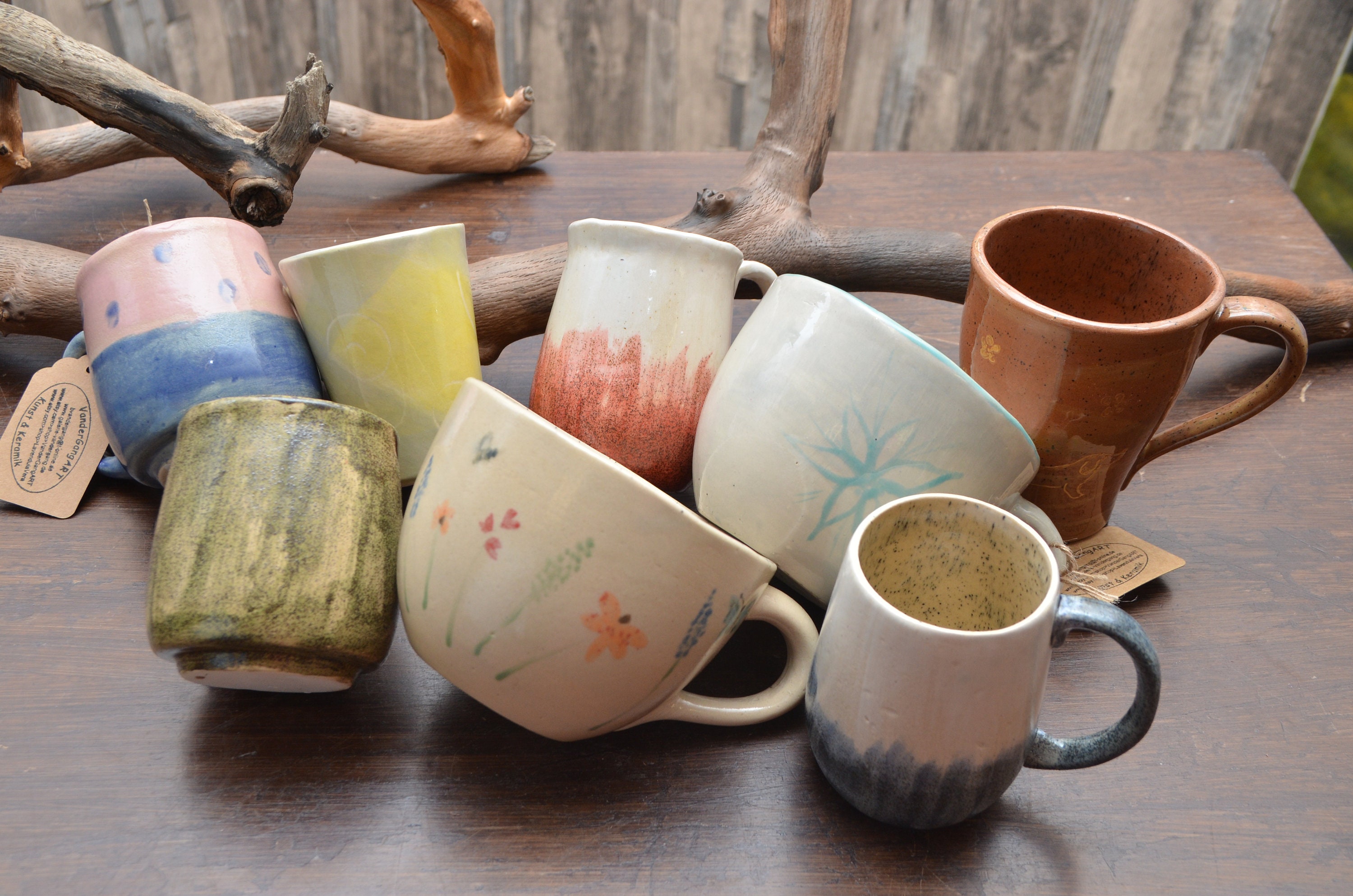 Tasses de Différentes Formes et Couleurs, Tasse à Café, Thé, Tasse