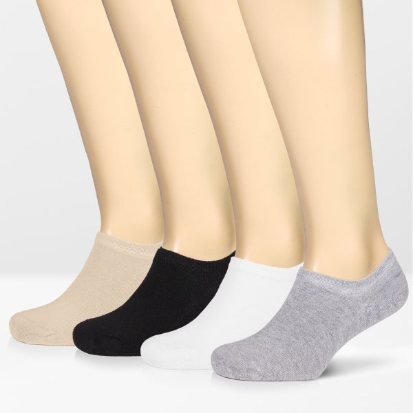 HUGH UGOLI Men Bamboo No Show Socks | Non Slip Invisible Liner Socks | Soft & Thin Low Cut Socks | Seamless Toe | 6/12 Pairs