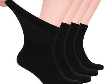 slim fit dress slacks Loose Fit Stays Up Cotton Casual Quarter Socks – Extra Wide Sock Company main image 1