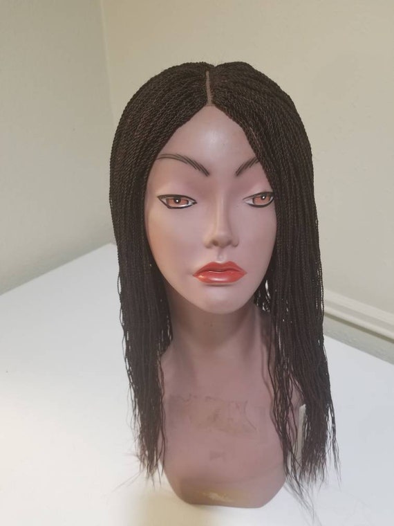 Micro Twists Shoulder Length Handmade Braided Wig For Black Etsy