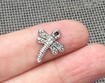 1 Dragonfly Charm, Silver Dragonfly, Dragonfly Pendant, Dragonfly Necklace, Dragonfly Earrings, Dragonfly Gift, Charm Bracelet