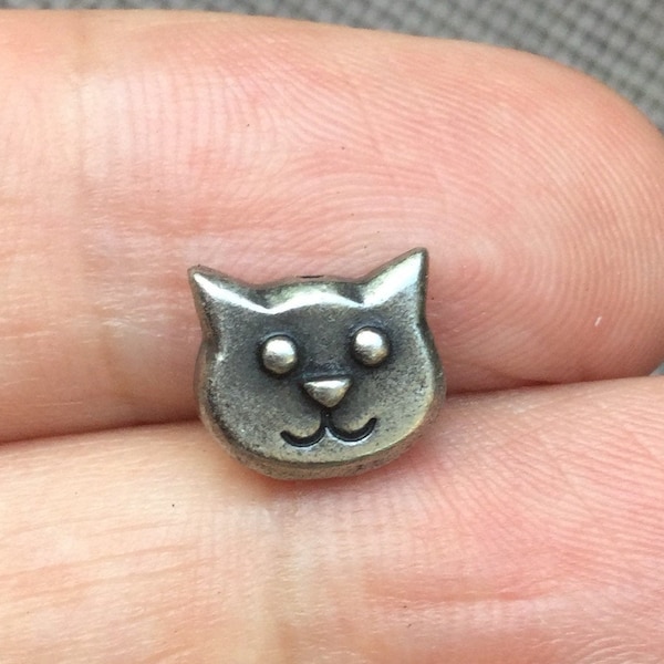 Cute Cat Spacer Charm for Cat Earrings, Necklace, Bracelet, Jewelry, Gift for Cat Lover, Cat Lady Gift