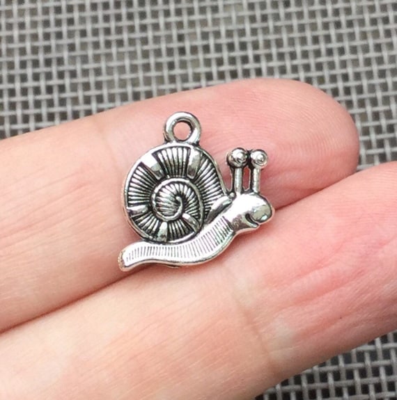 Silver Snail Charm for Jewelry or Accessories Snail Necklace Etsy