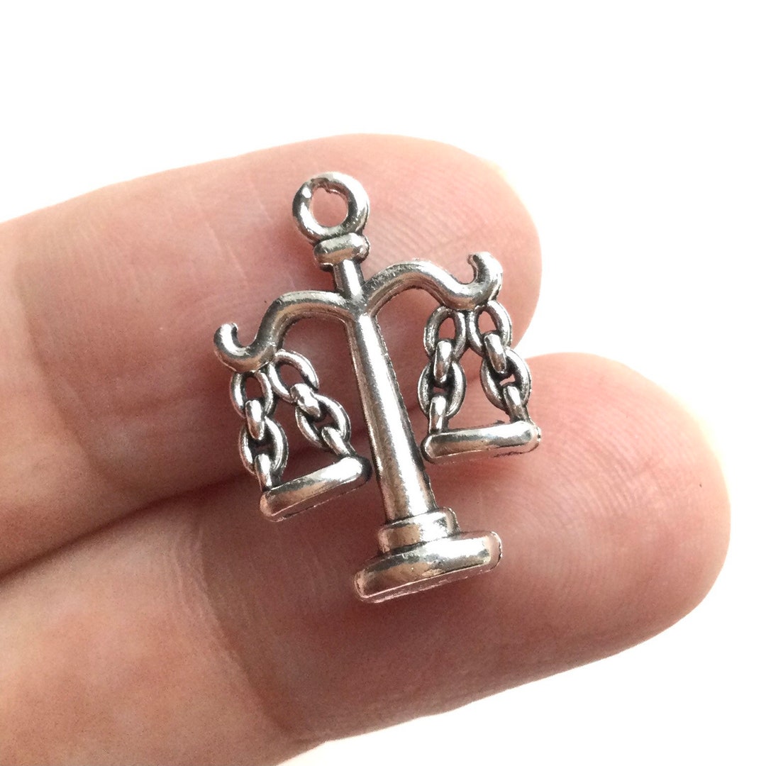 Silver Balance Scales of Justice Charms or Pendants Gift for Etsy