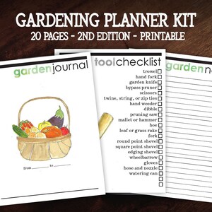 Garden Planner, Garden Journal, Garden Tracker, Garden Printable, Instant Download Full Size 8.5x11 - 2nd Edition
