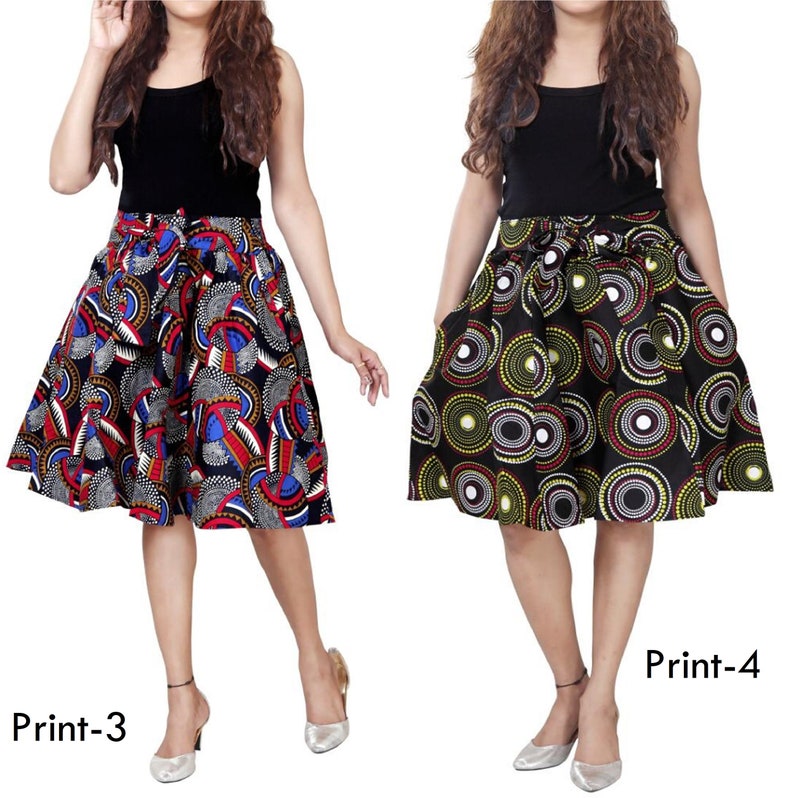 Ankara rok Dashiki print authentieke Afrikaanse wax hoge taille geplooide maxi rok afbeelding 4