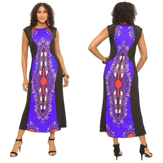 Ankle Length Dashiki Dress with sleeveless Sexy Women Ankle | Etsy