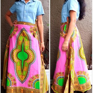 Ankara Skirt Dashiki Print Authentic African Wax High Waist | Etsy