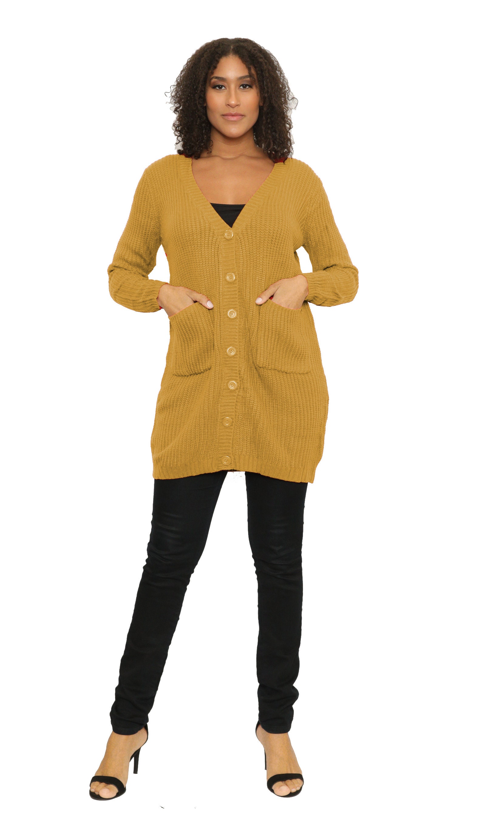 Women Long Sweater Button Down Long Sleeve Down Pocket Long Etsy