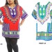 Unixex Afrikanisches Traditionelle Elastische Taille Dashki Top Weite Elbow Dashiki Tunika Top