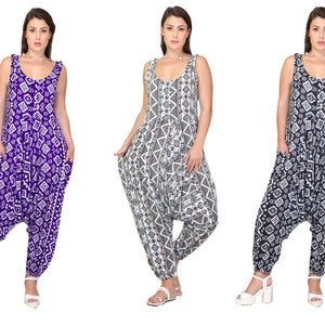 Women Jumpsuit Summer Print Long Length Sleeveless Jumpsuit Dress