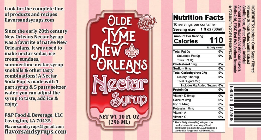 Olde Tyme New Orleans Nectar Syrup 10 Fl.oz. Etsy