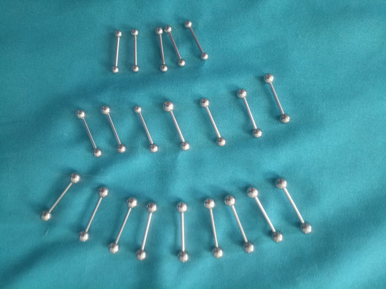 16 Gauge Straight Stainless Steel Barbell Etsy