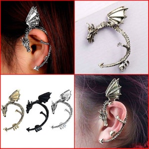 Gothic Dragon Ear Cuff  ear piece-‐---Buy any dragons earcuff  and get 1 silver earcuff free.