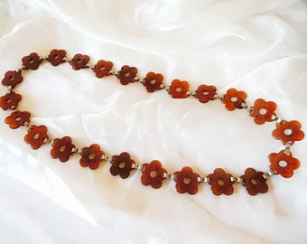 Amber jewel flower chain belt Floral Engraved Chain Belt | mostwantedusa main image 4