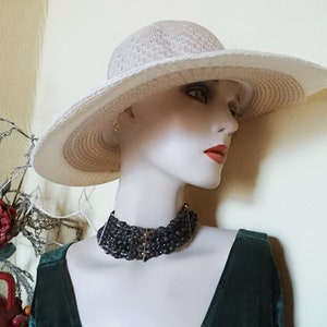 Colar justo de 7 fios feito de pérolas, gargantilha, presente para mulheres, hippie, boho, anos 70, gola larga sofisticada, ART 1412363371