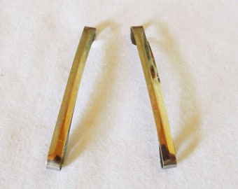 2 hair clips to slide in gold or silver, classic hair accessory 70s, gift women girls, hair clip, ART 627192339