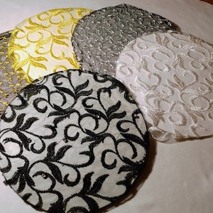 nostalgic hair nets for hair clips in white, yellow, black, black/white, hair accessories 80s, fascinator production, ART 613353334