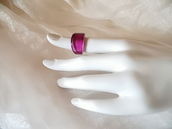 smooth purple ring classic statement ring 80s as … - image 4
